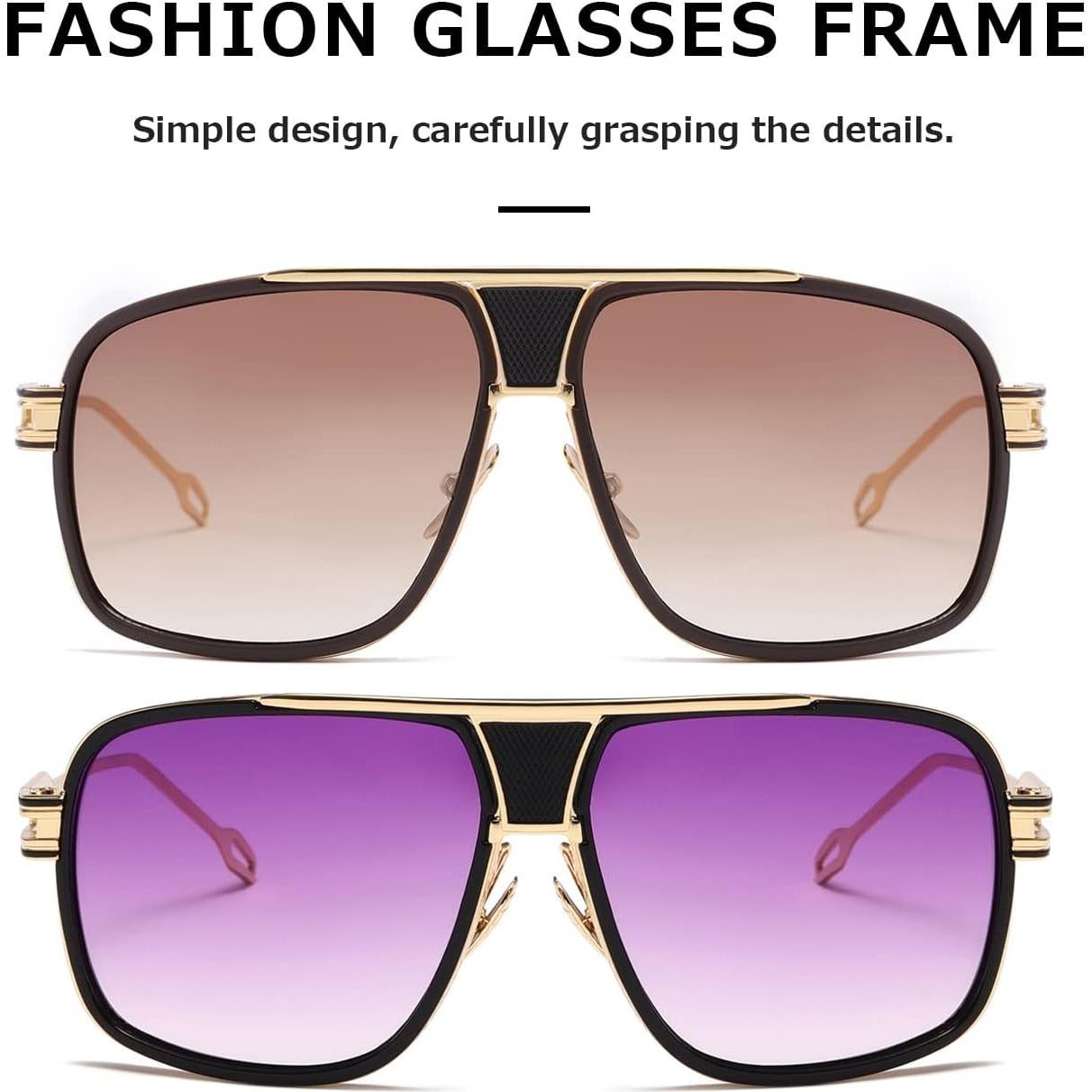 Gafas de sol AEVOGUE para hombres Marco Metal UV400