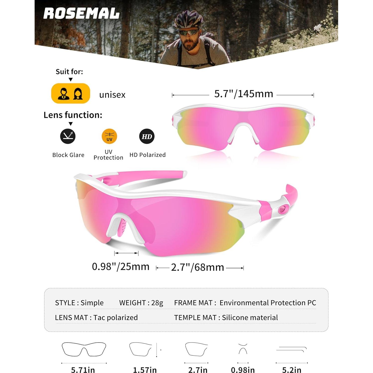 Gafas de sol deportivas Rosemal 7221 polarizadas UV400