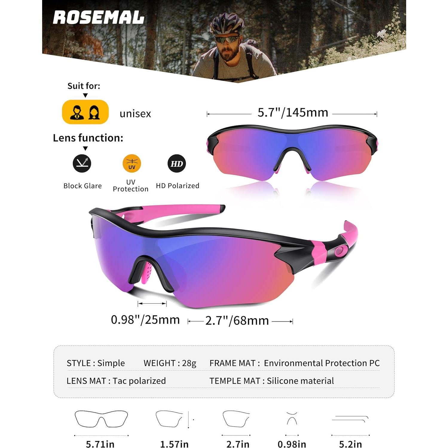 Gafas de sol deportivas Rosemal 7221 polarizadas UV400