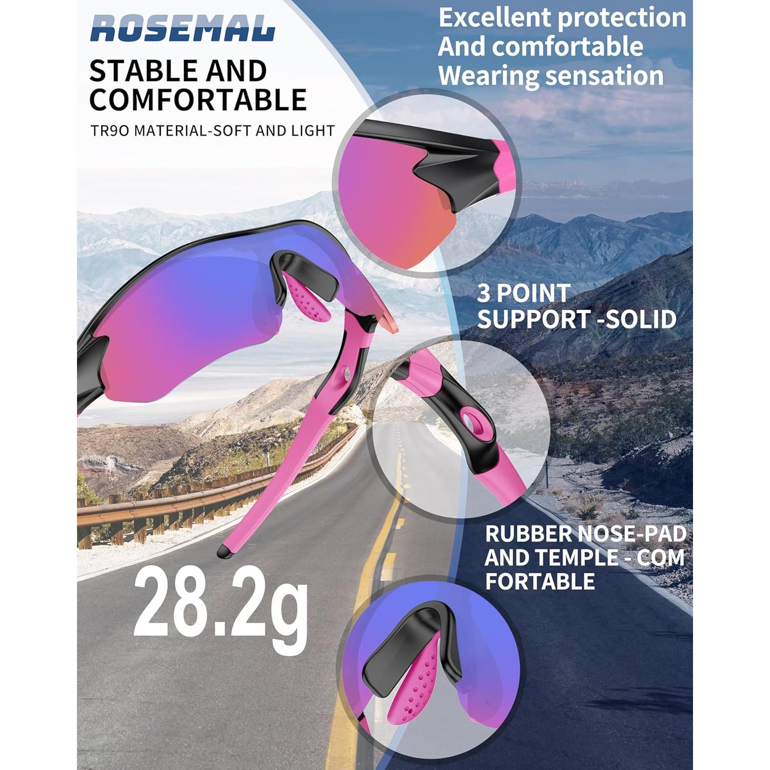 Gafas de sol deportivas Rosemal 7221 polarizadas UV400