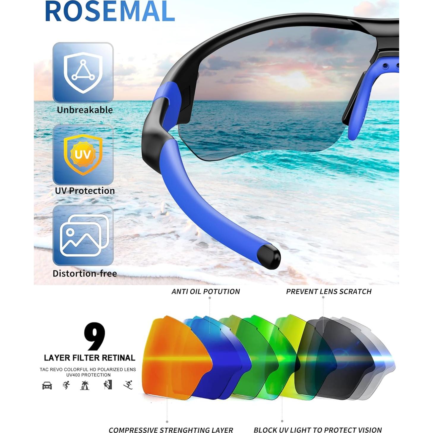Gafas de sol deportivas Rosemal modelo 7221 polarizadas UV400