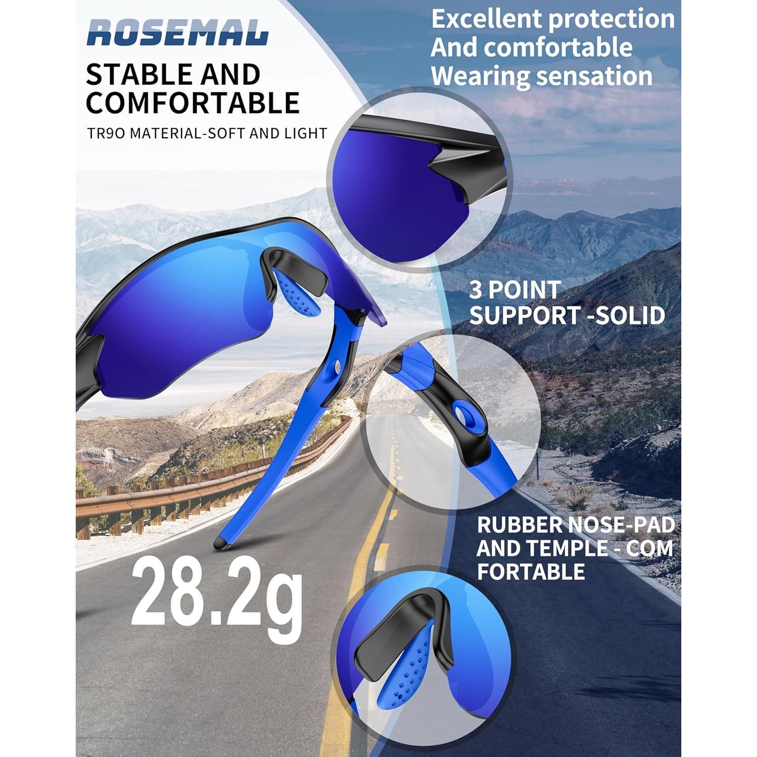 Gafas de sol deportivas Rosemal modelo 7221 polarizadas UV400