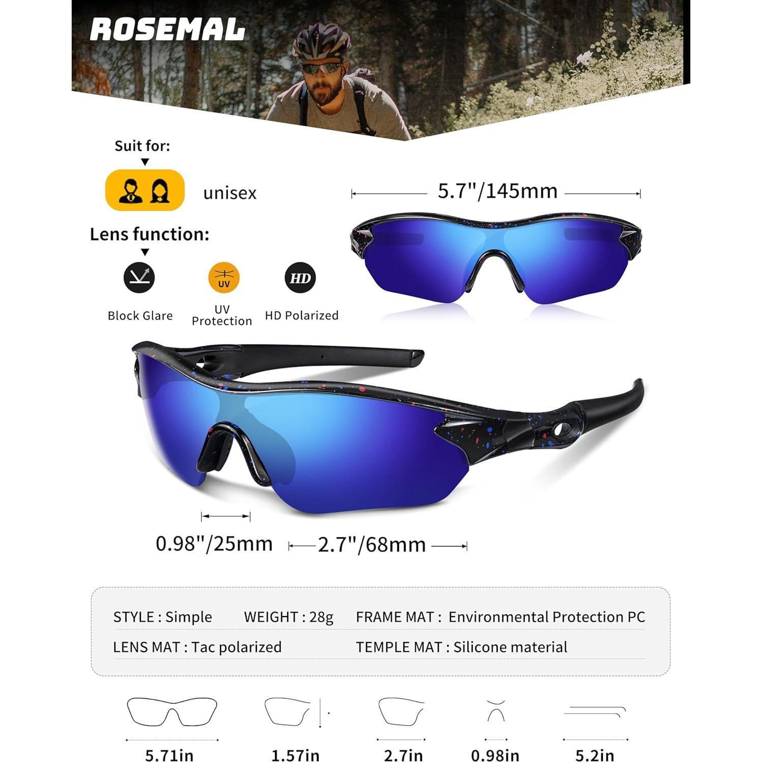 Gafas de Sol Deportivas Rosemal UV400 Polarizadas Unisex