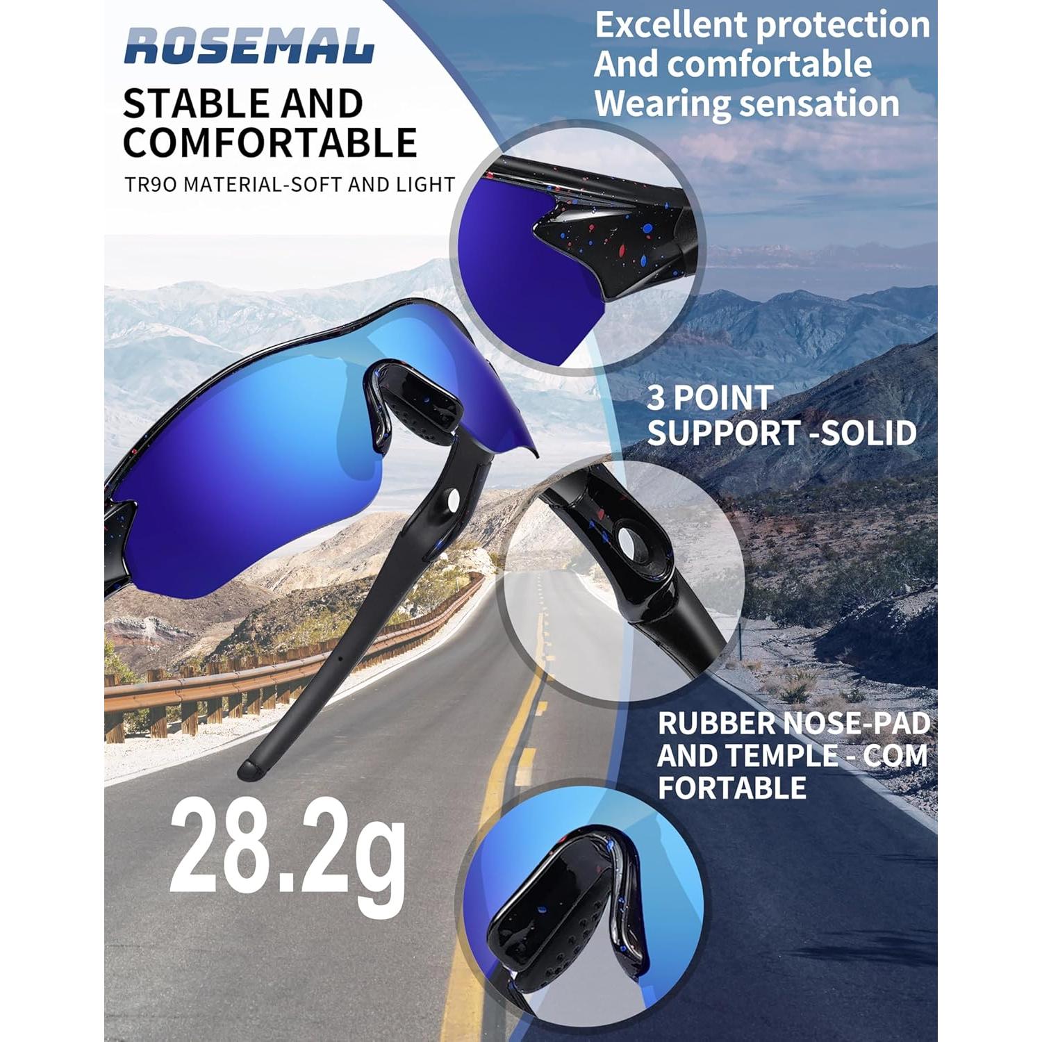 Gafas de Sol Deportivas Rosemal UV400 Polarizadas Unisex