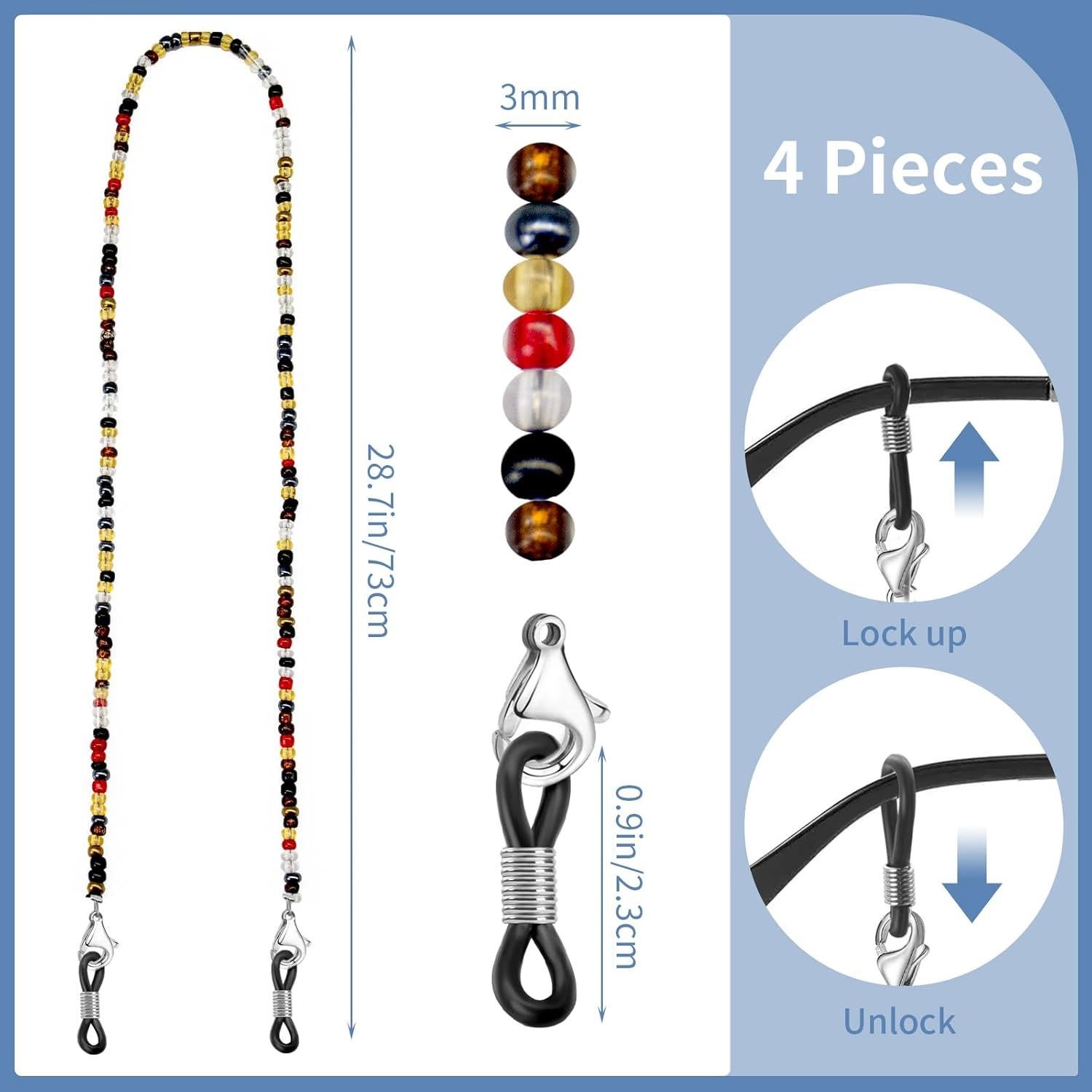 Cadena de Gafas BILIONE 4 Pcs con Perlas para Mujeres