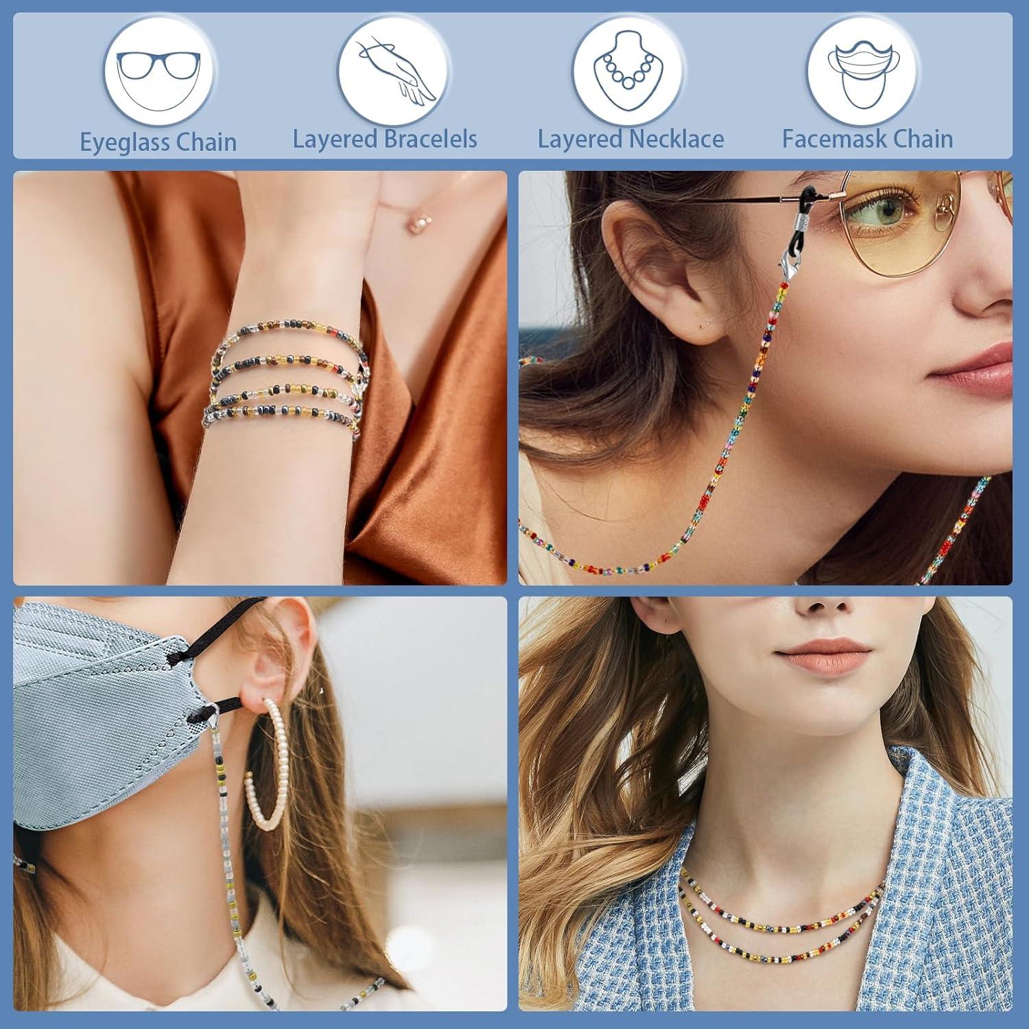 Cadena de Gafas BILIONE 4 Pcs con Perlas para Mujeres