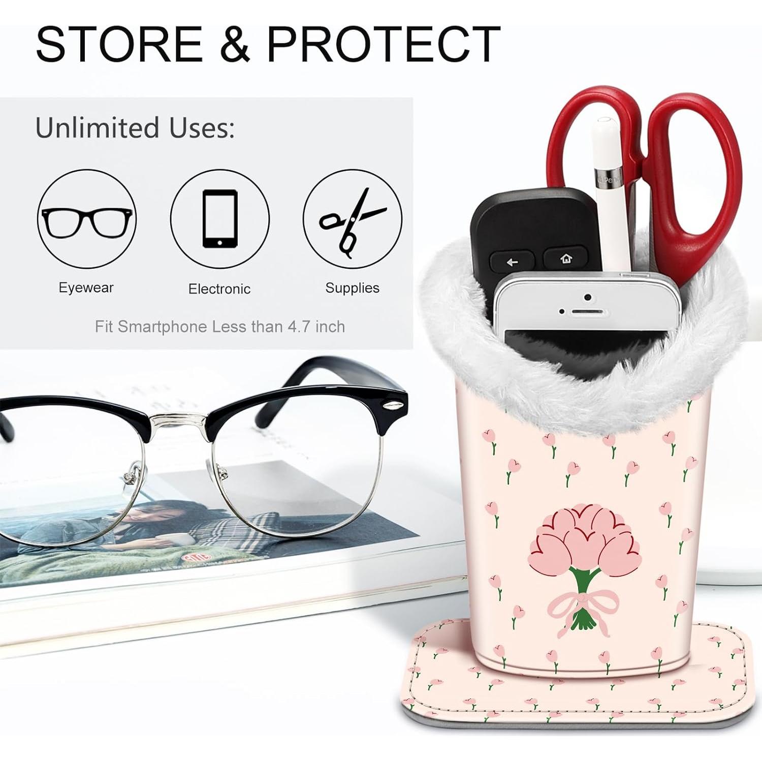 Soporte de Gafas Fintie con Forro de Felpa - Organizador Antirayaduras