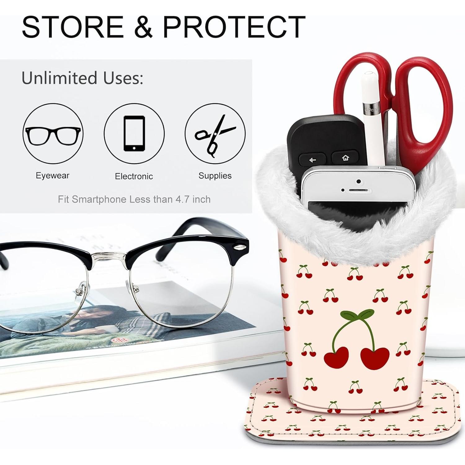 Soporte de Gafas FINTIE Forrado de Felpa Organizador