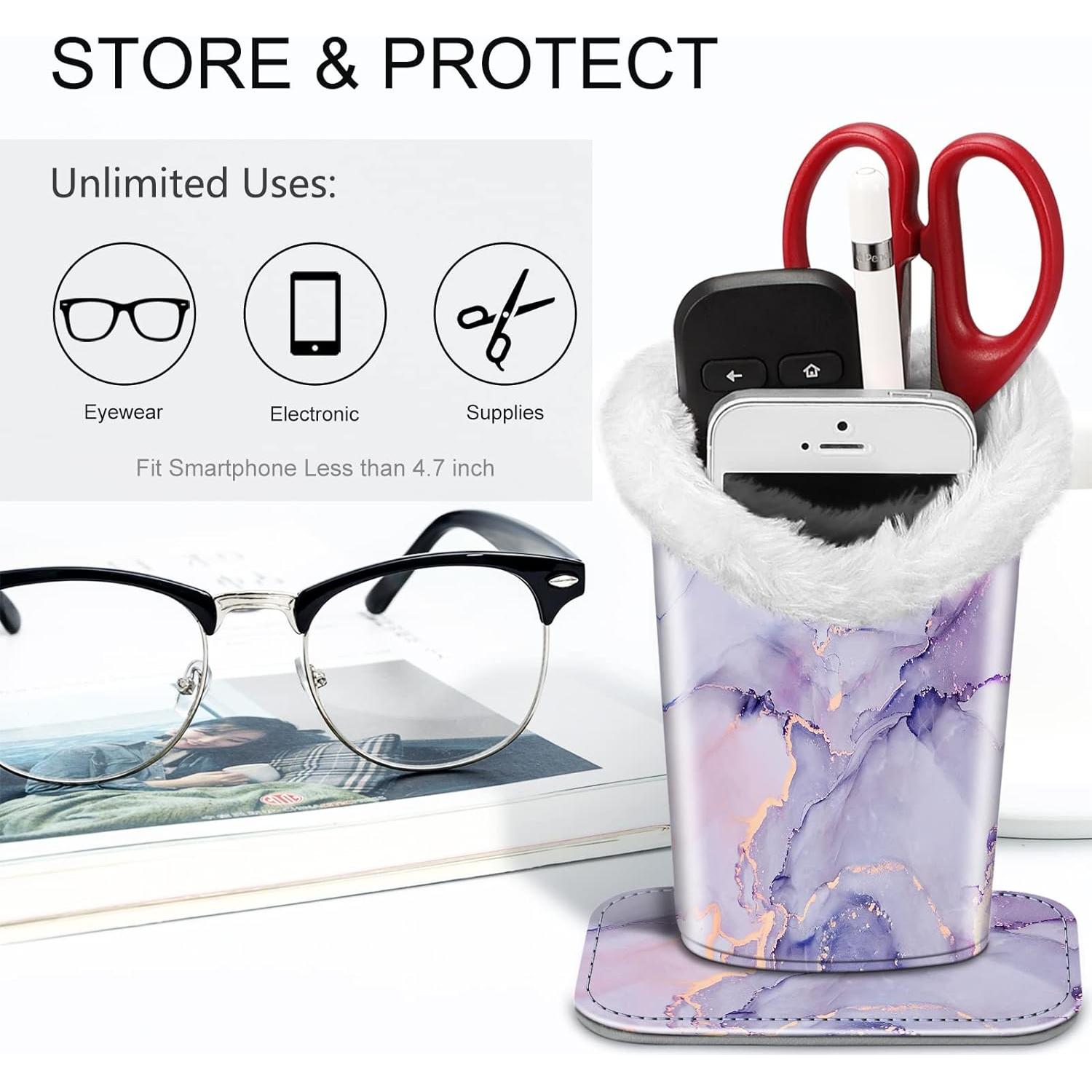 Soporte de Gafas FINTIE Forrado de Felpa - Organizador Antirayaduras