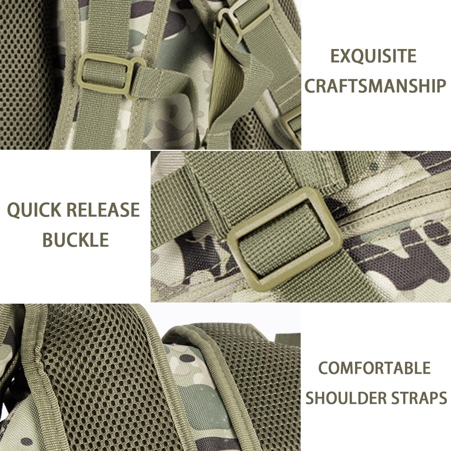 Mochila Táctica aiGear 25L Camo para Camping y Senderismo