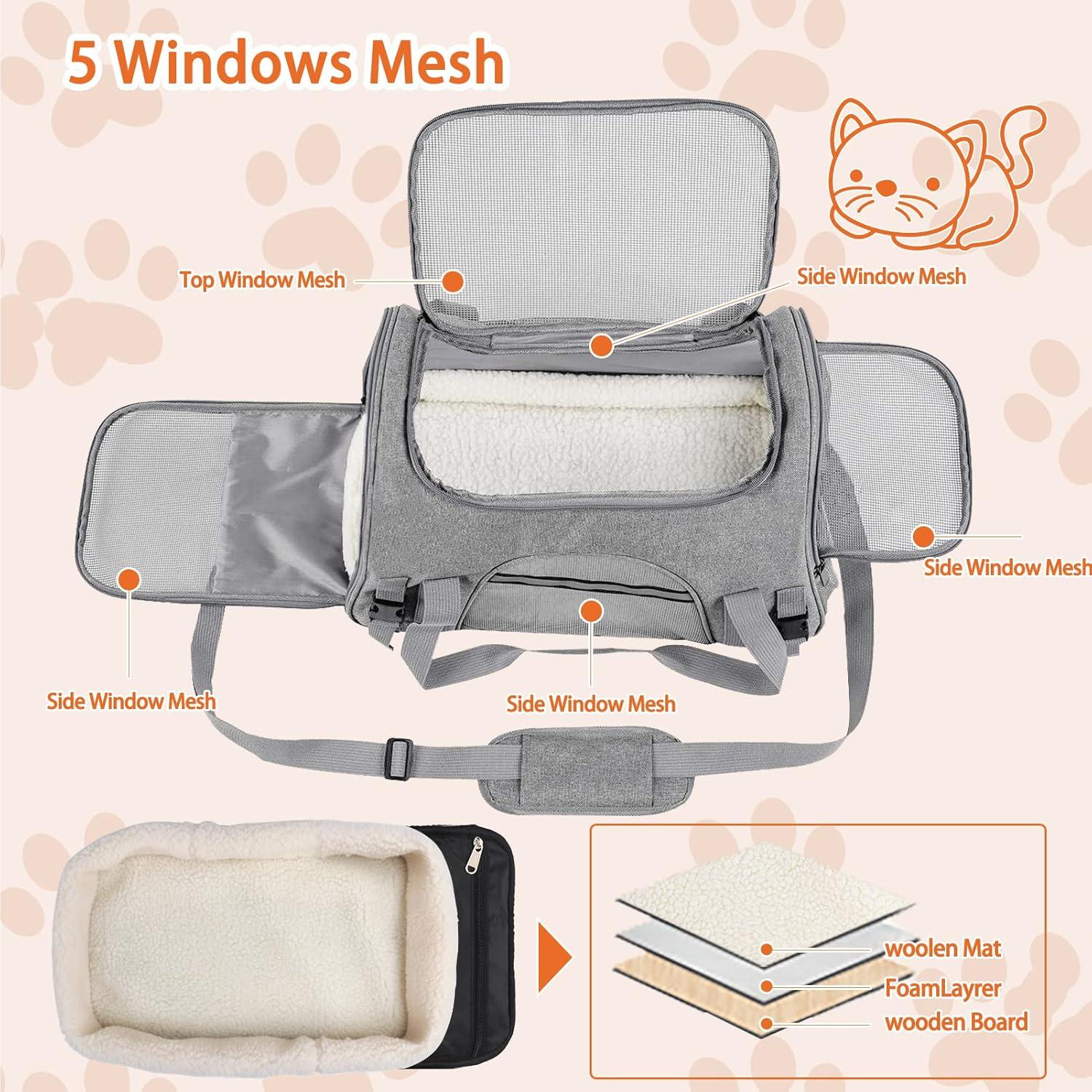 Transportadora Suave para Gatos y Perros SZZJKJ 9 kg Accesorios
