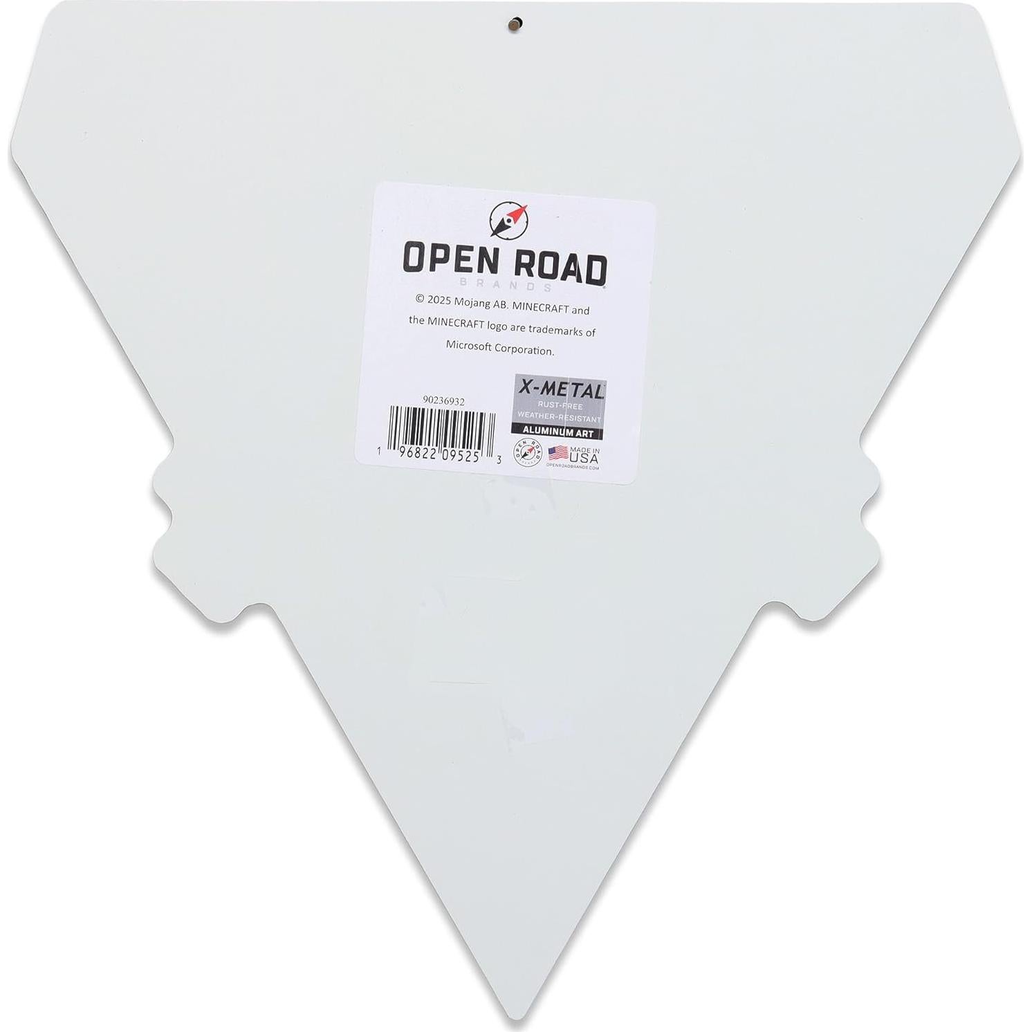 Arte de Pared de Metal Minecraft Open Road 27x27 cm