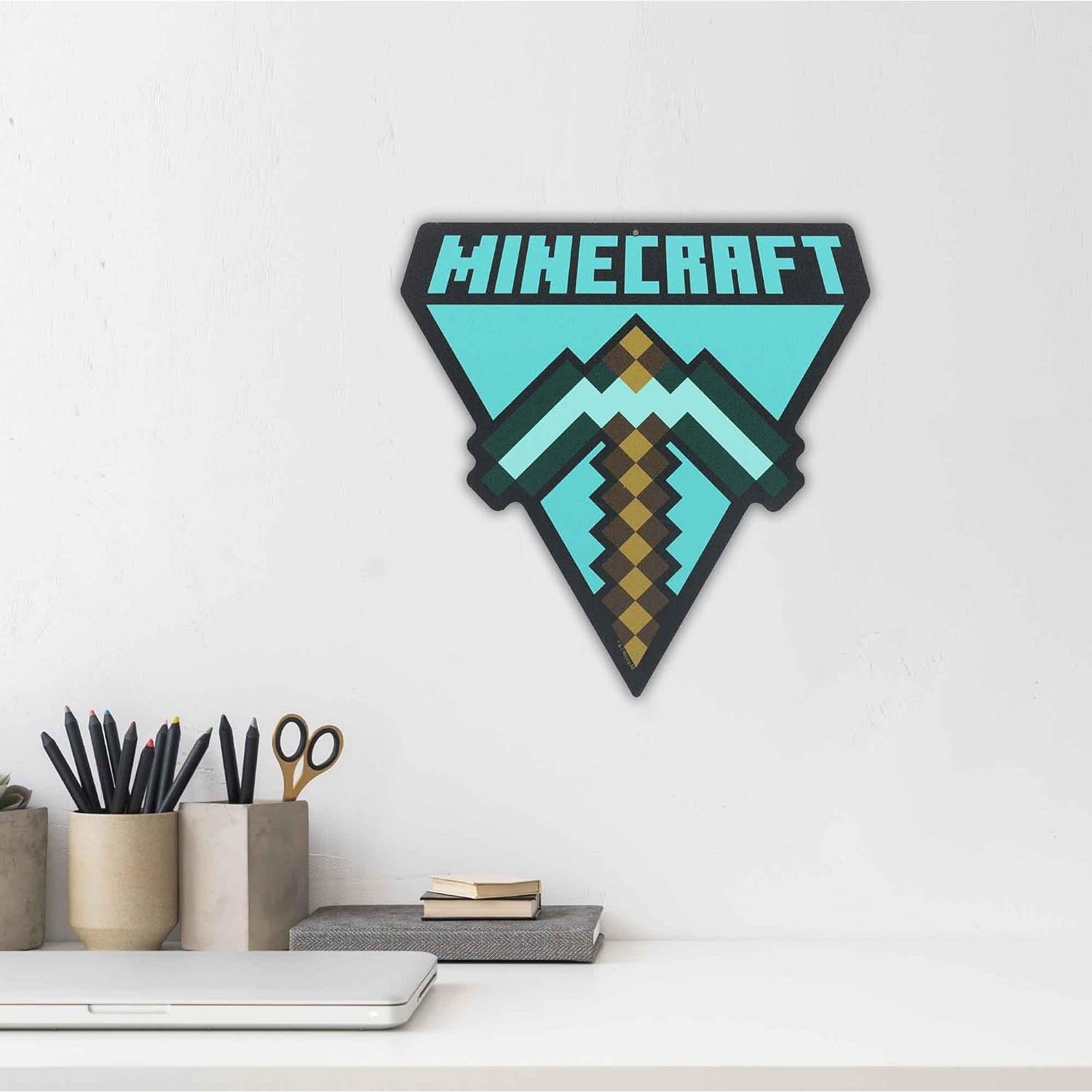 Arte de Pared de Metal Minecraft Open Road 27x27 cm