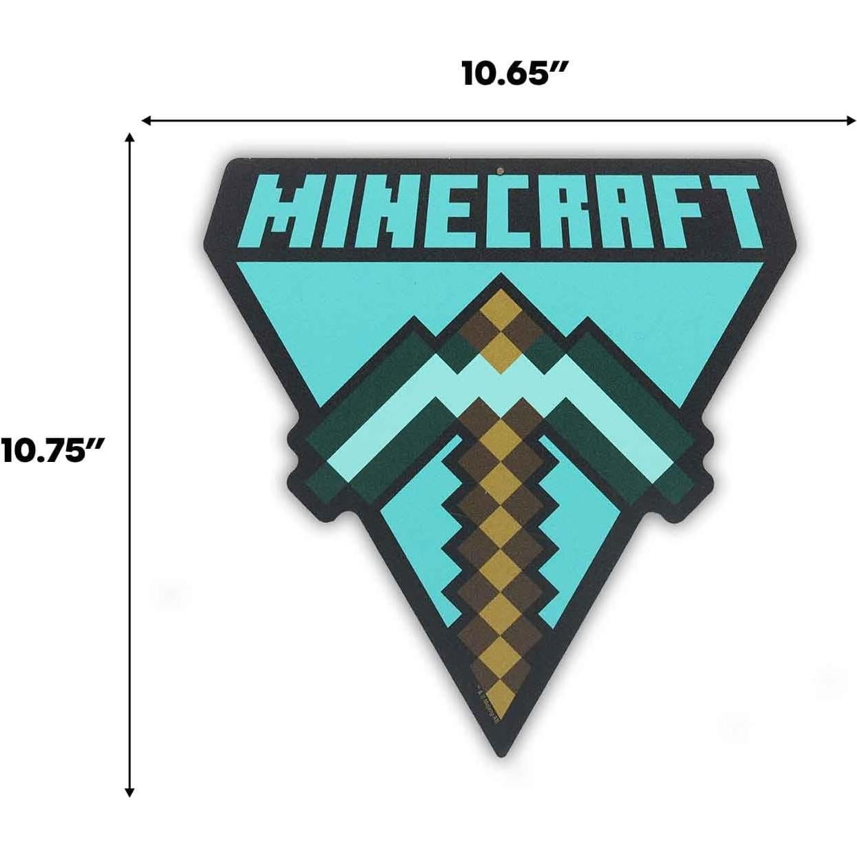 Arte de Pared de Metal Minecraft Open Road 27x27 cm