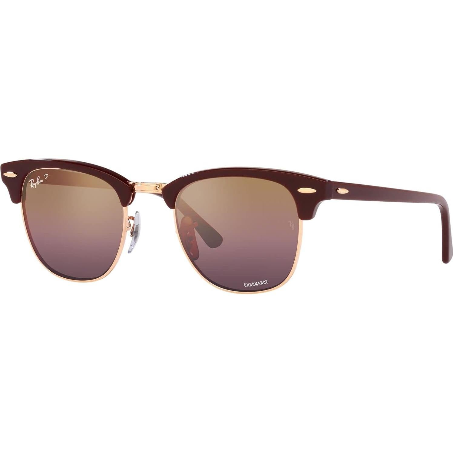 Gafas de sol Ray-Ban RB3016 Clubmaster 49mm Burdeos Oro Rosa