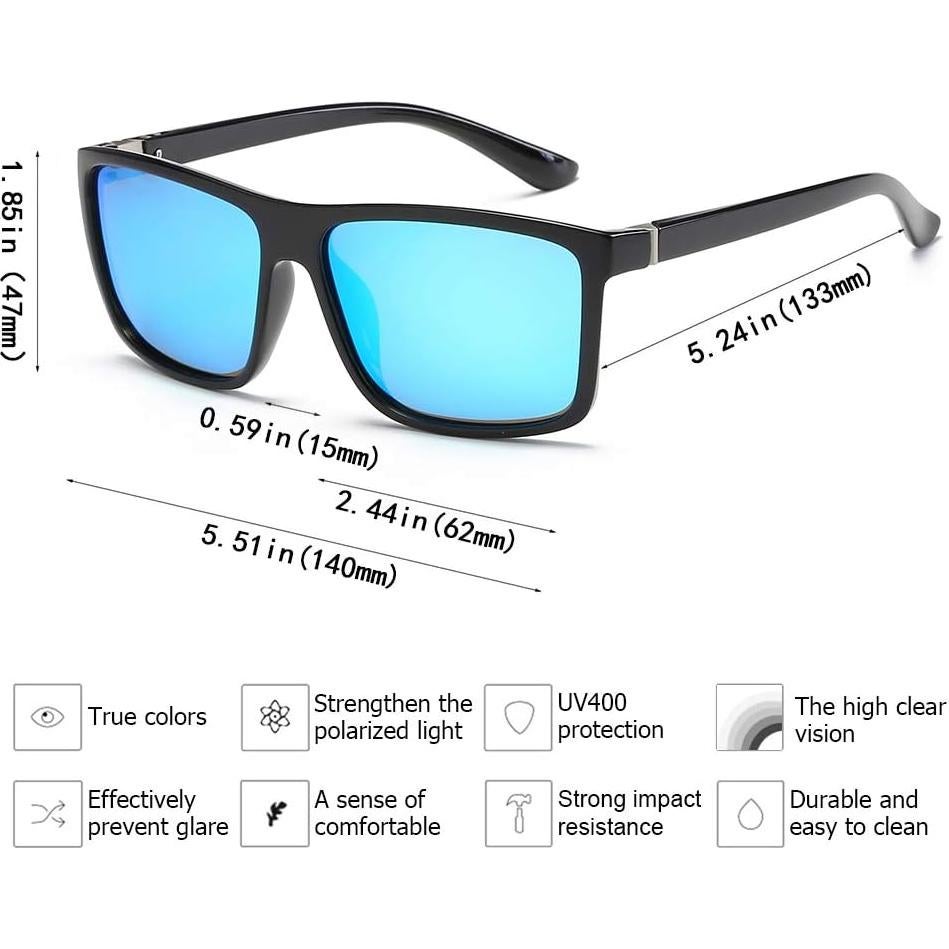 Gafas de Sol Polarizadas Hombre Marca X Lentes Azules UV400