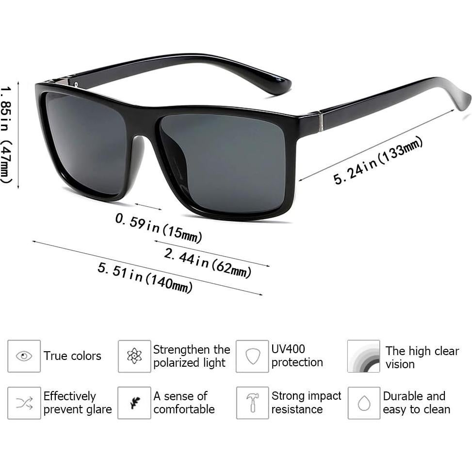 Gafas de Sol Polarizadas TAC para Hombres - Lente Gris