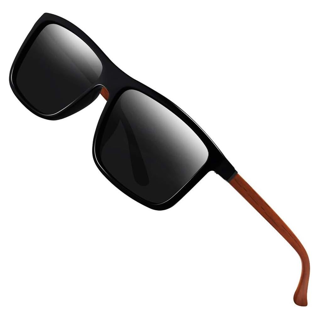 Gafas de Sol Polarizadas Hombre T4 Lente Gris Marco Negro