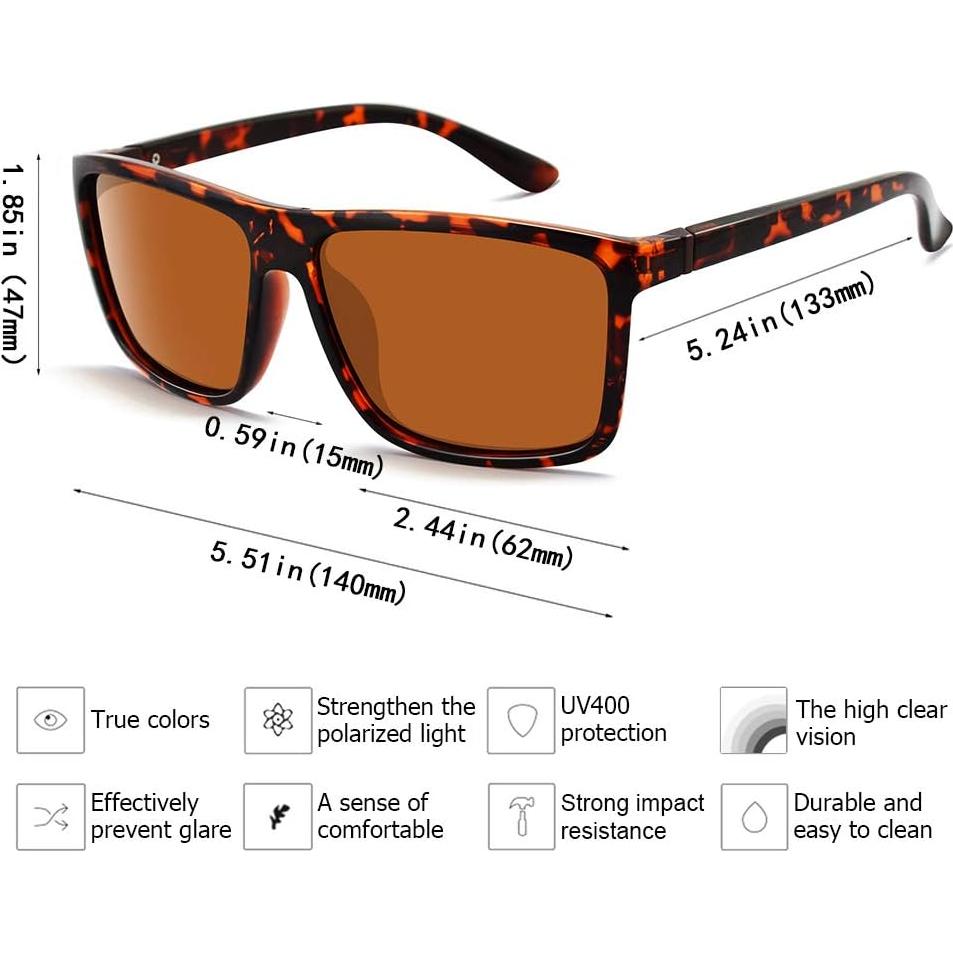 Gafas de Sol Polarizadas Hombre Marca T1 Lente Marrón