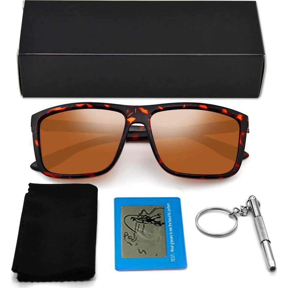 Gafas de Sol Polarizadas Hombre Marca T1 Lente Marrón