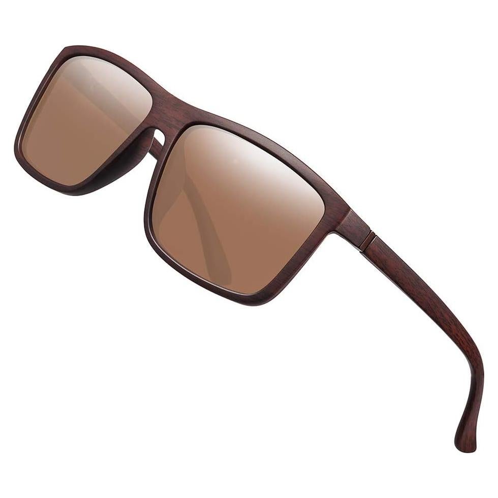 Gafas de Sol Polarizadas Hombre T6 Lente Marrón Madera