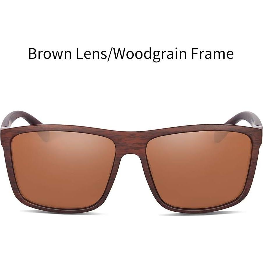 Gafas de Sol Polarizadas Hombre T6 Lente Marrón Madera