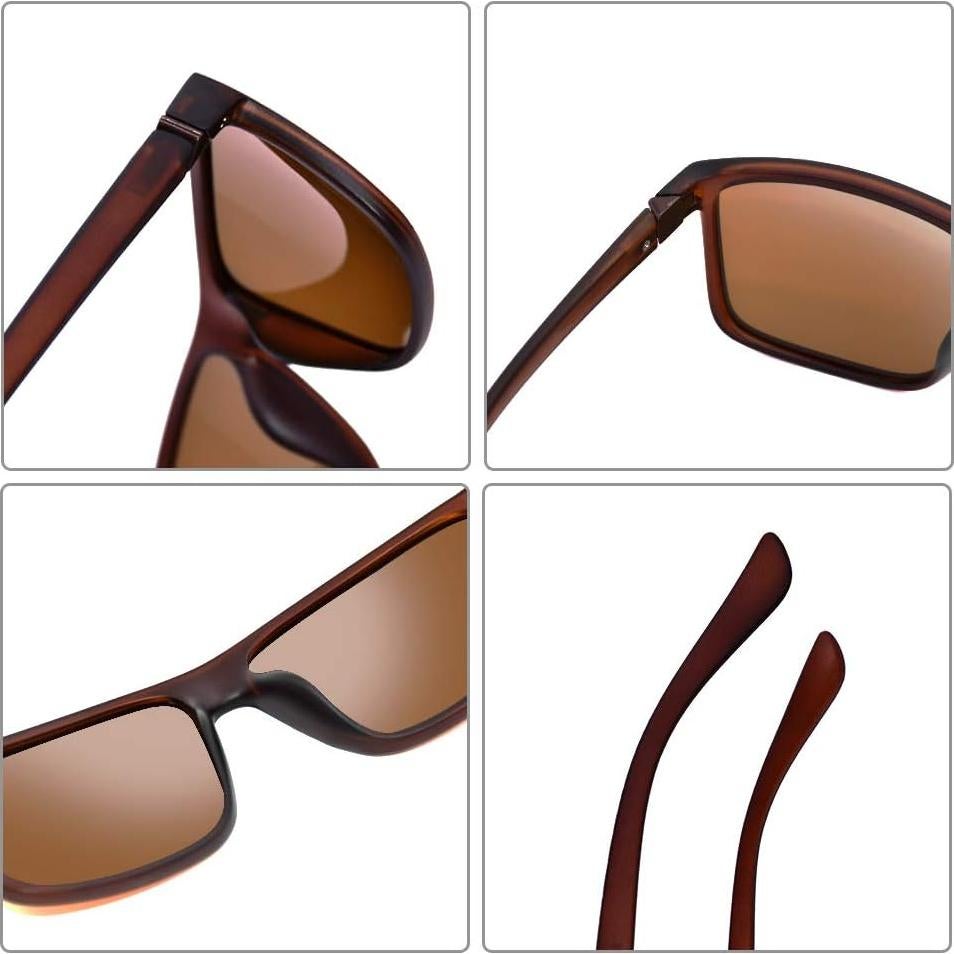 Gafas de Sol Polarizadas TAC para Hombres Marrón UV400