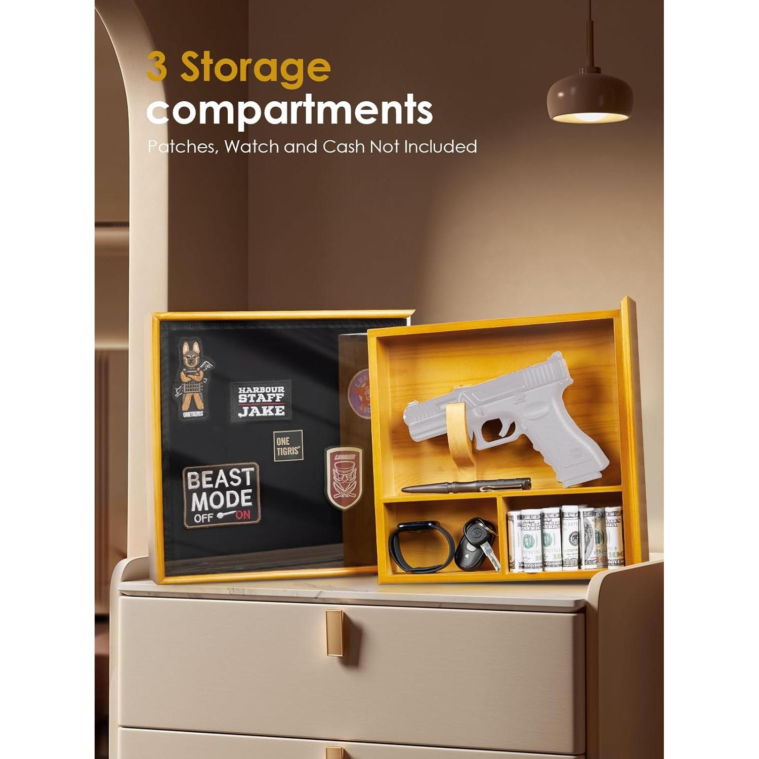 Estante Oculto OneTigris Madera 3 Compartimentos Decorativo