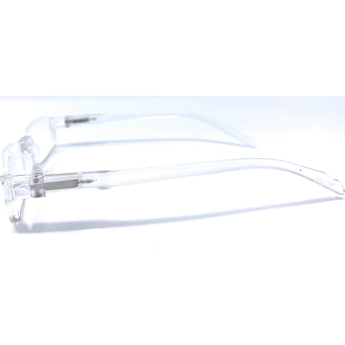 The Parker Rectangle Half Frame Reading Glasses, Unisex Half Rim Readers, Half Moon Cheaters