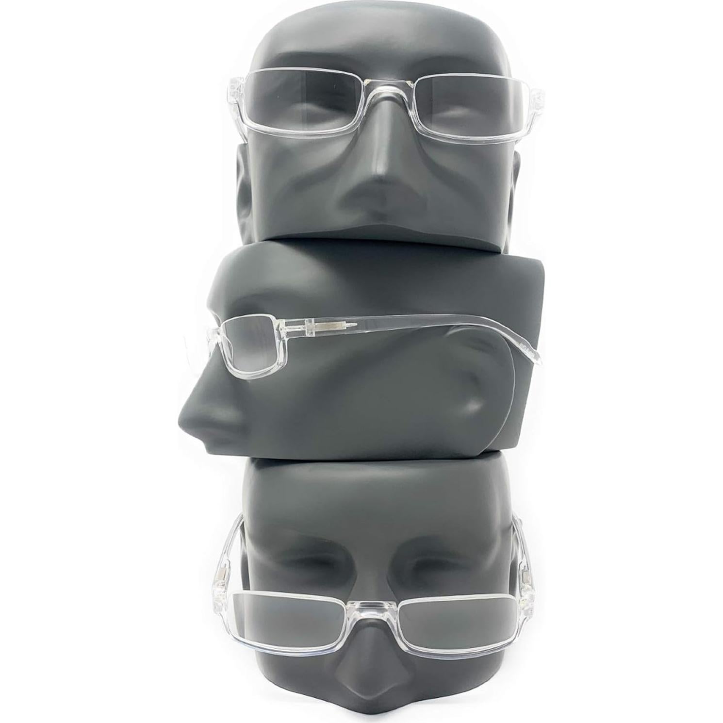 The Parker Rectangle Half Frame Reading Glasses, Unisex Half Rim Readers, Half Moon Cheaters