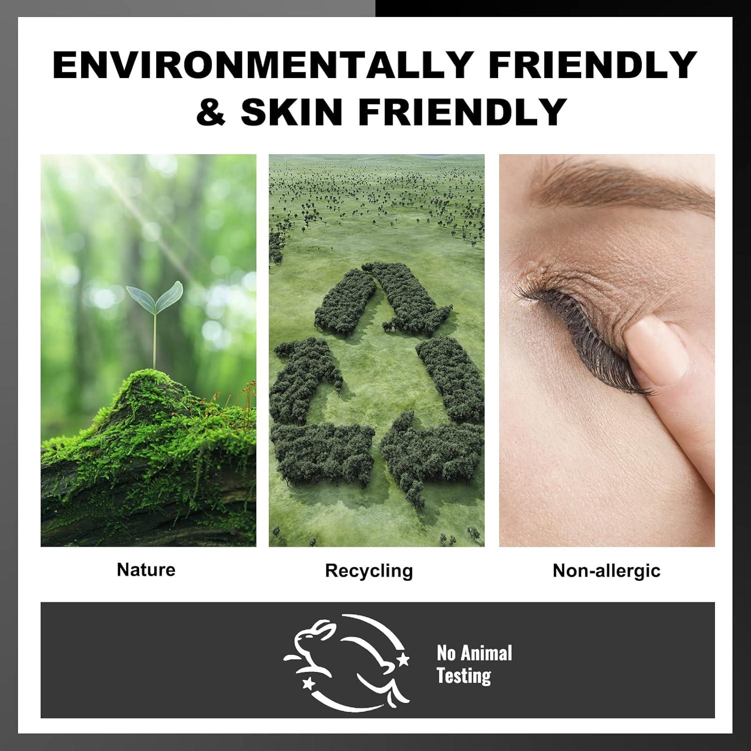 Gel Eyeliner Negro Erinde Impermeable con 2 Pinceles