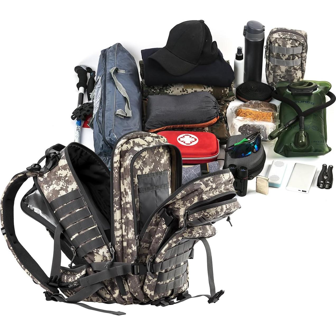 Mochila Táctica Gelindo 35L Camuflaje con Sistema Molle