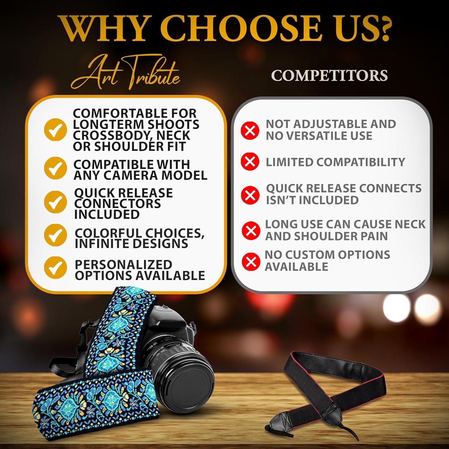 Correa de Cámara Art Tribute Ajustable para DSLR y Sin Espejo