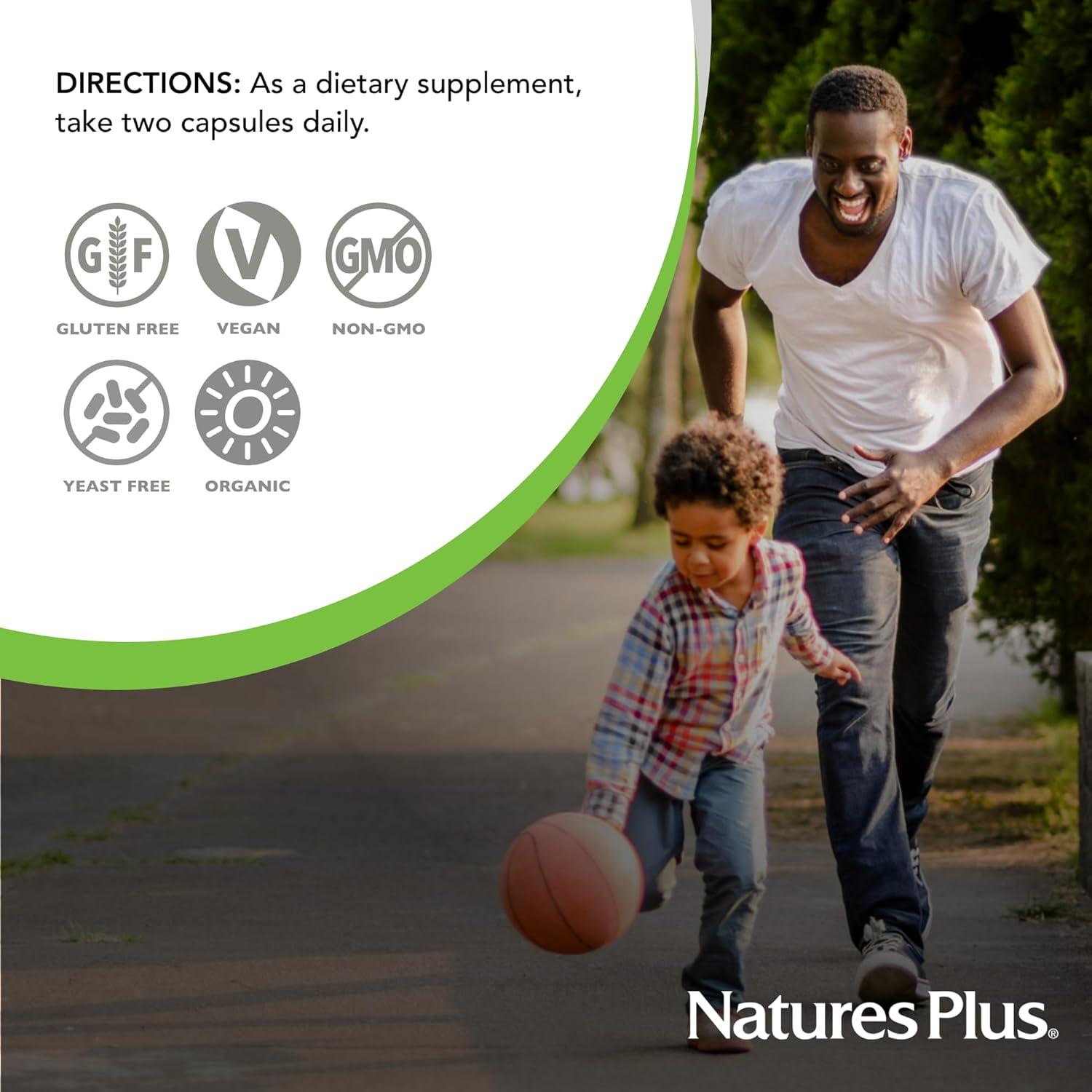 Suplemento Vitamina B12 Orgánica NaturesPlus 1000 mcg 60 Cápsulas Veganas