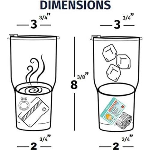 Taza de café Stash-it con escondite secreto 591 ml