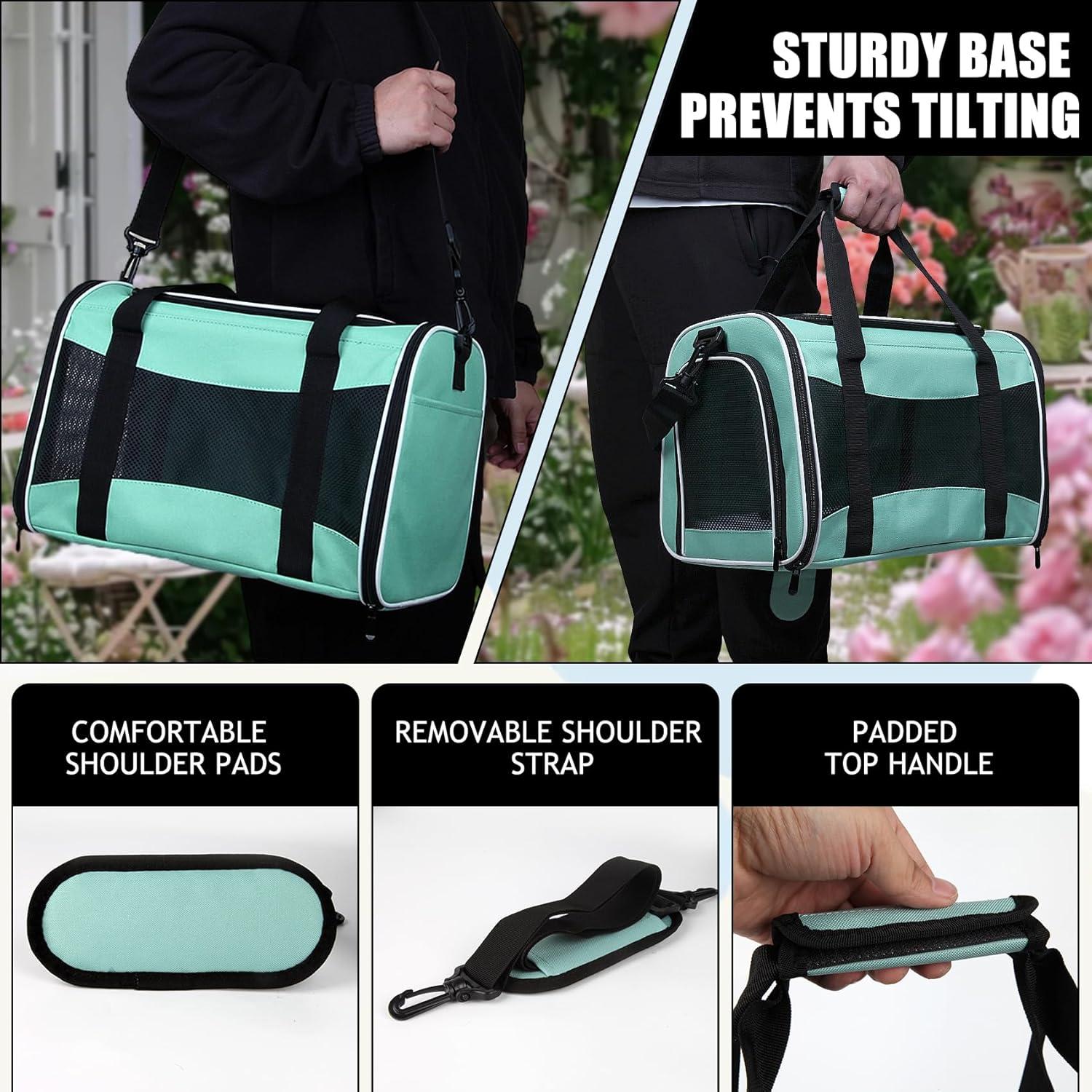 Transportín para Gatos IONRIVER 43x28x28 cm Suave y Ventilado