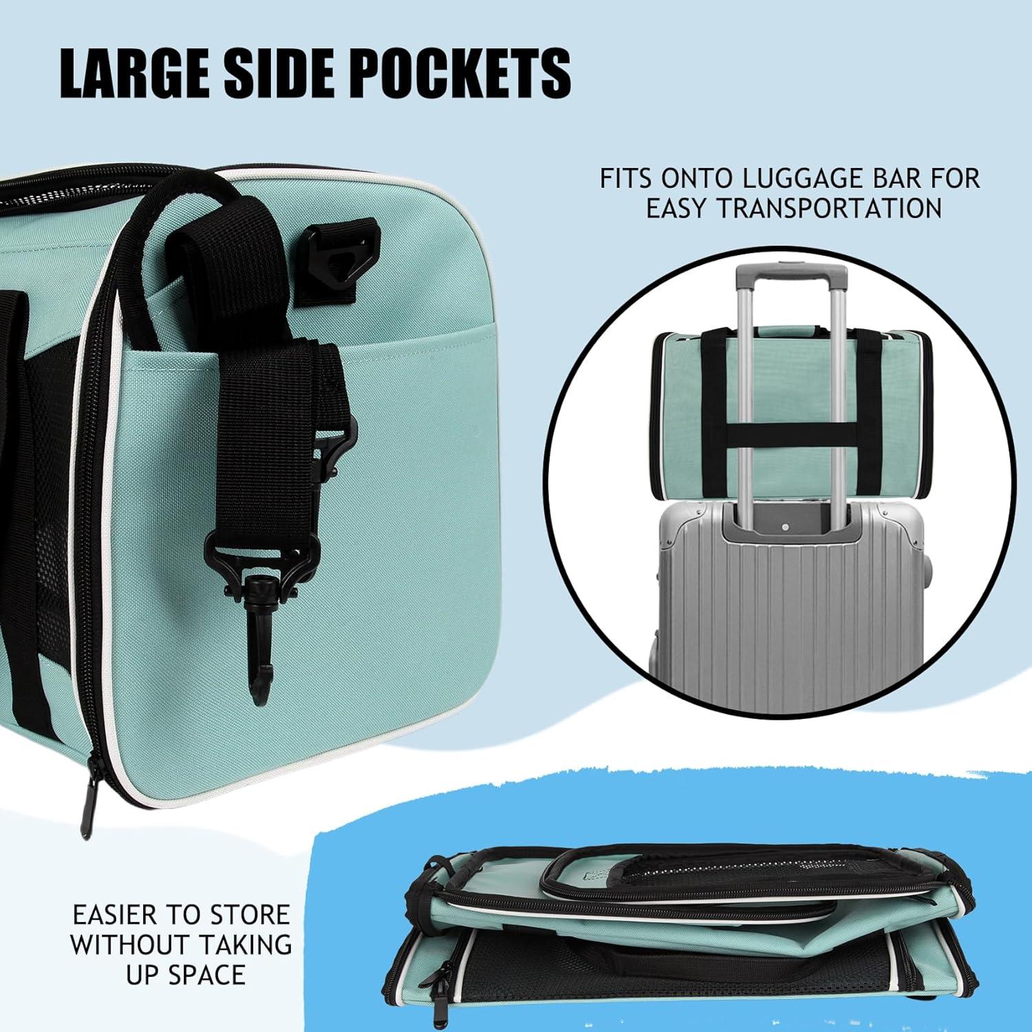 Transportín para Gatos IONRIVER 43x28x28 cm Suave y Ventilado