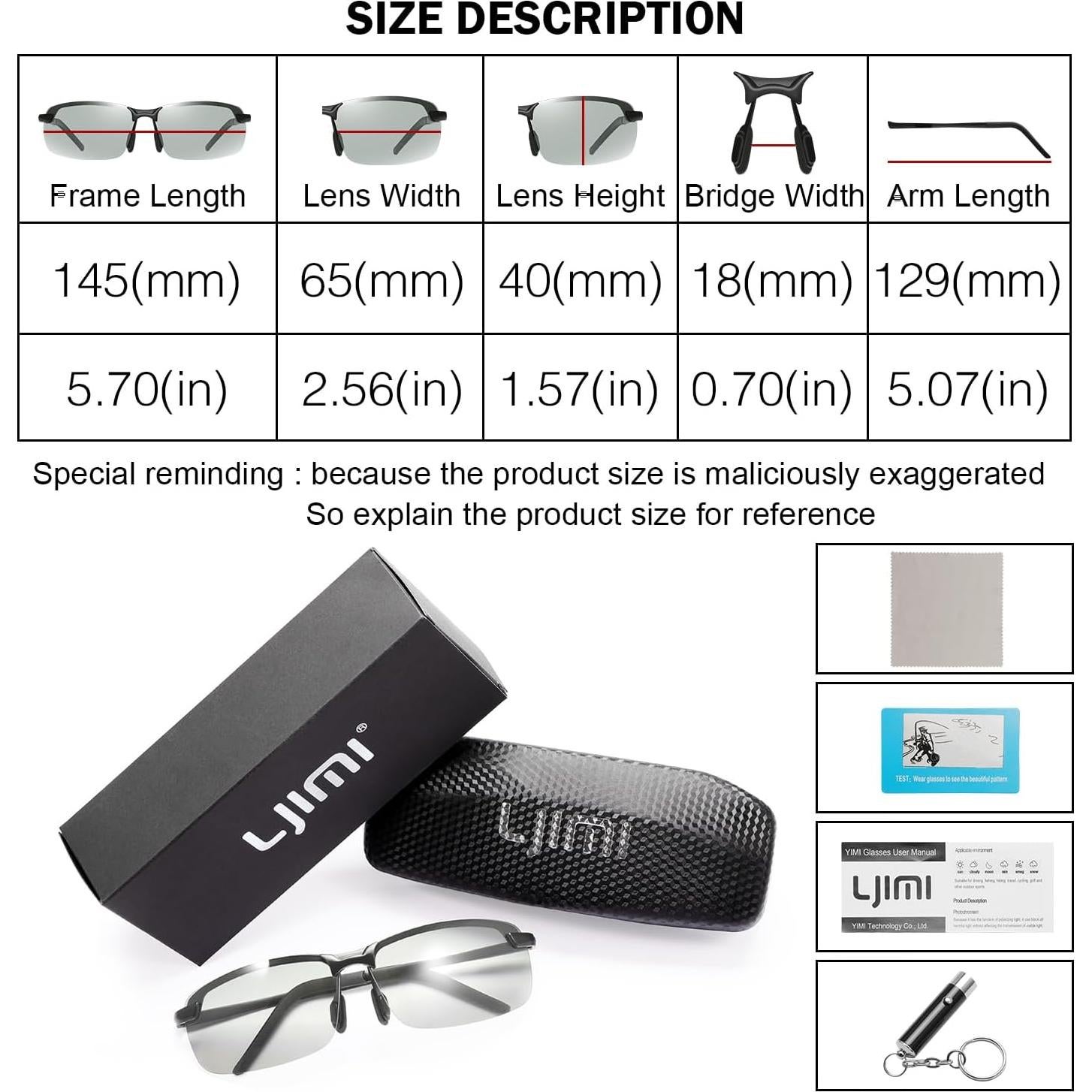 Gafas de sol fotocromáticas YIMI UV400 para deportes