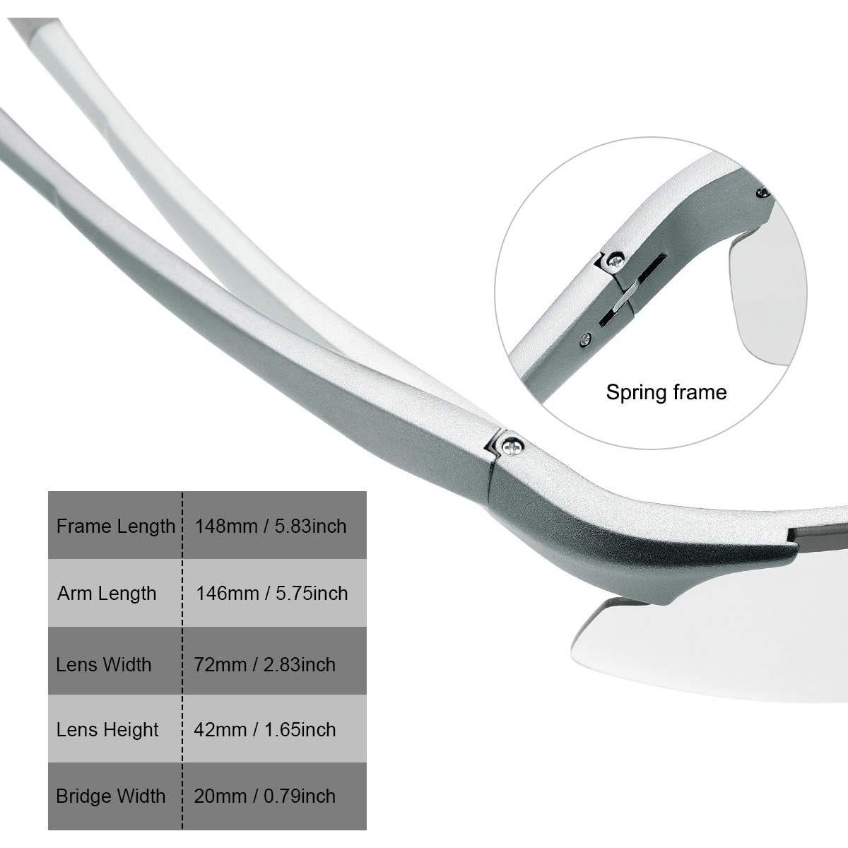 Gafas de sol YIMI fotocromáticas polarizadas UV400