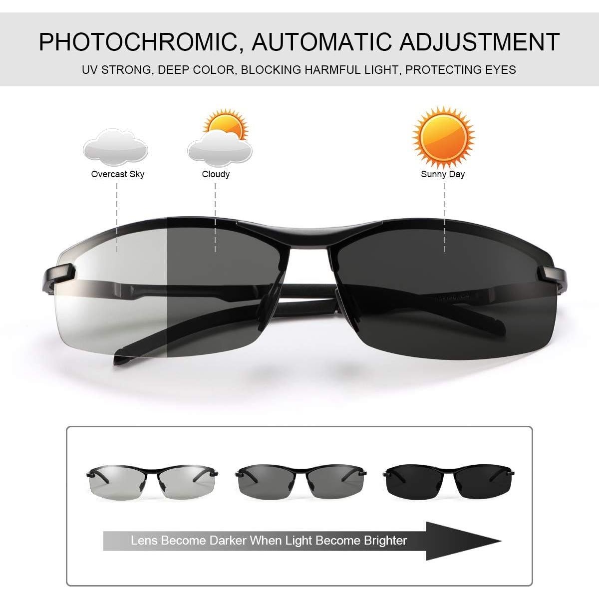 Gafas de sol fotocromáticas YIMI UV400 para deportes