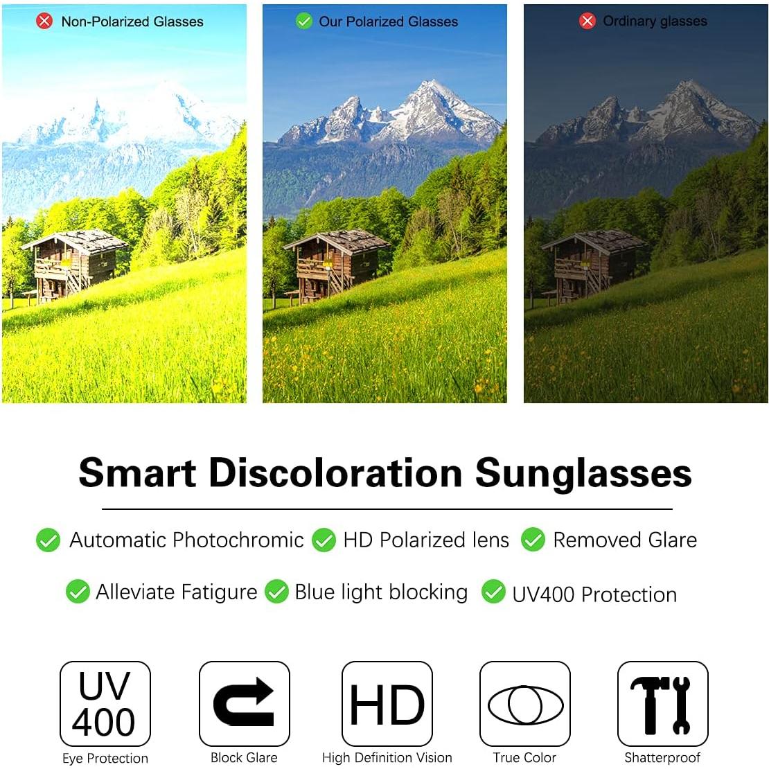 Gafas de sol fotocromáticas YIMI UV400 para deportes