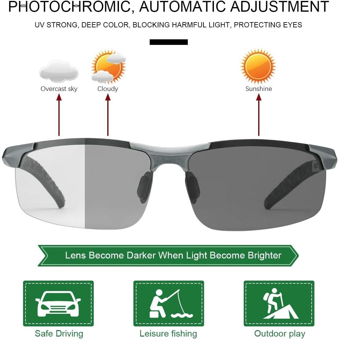 Gafas de sol fotocromáticas YIMI UV400 para deportes