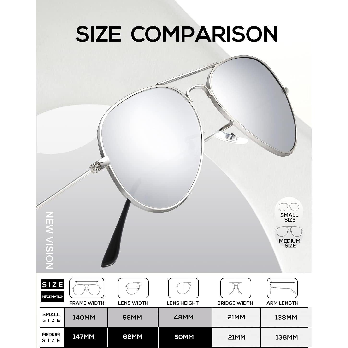 Gafas de Sol KALIYADI Aviador Polarizadas UV 2 Paquete