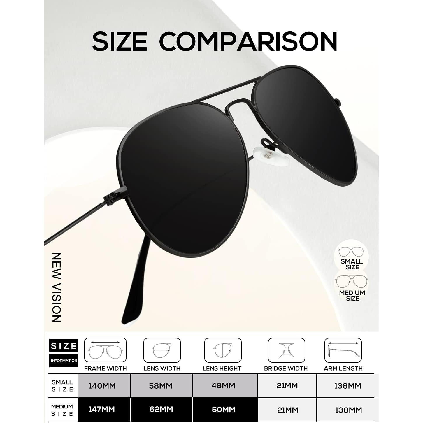 Gafas de Sol KALIYADI Aviador Polarizadas UV 2 Paquete