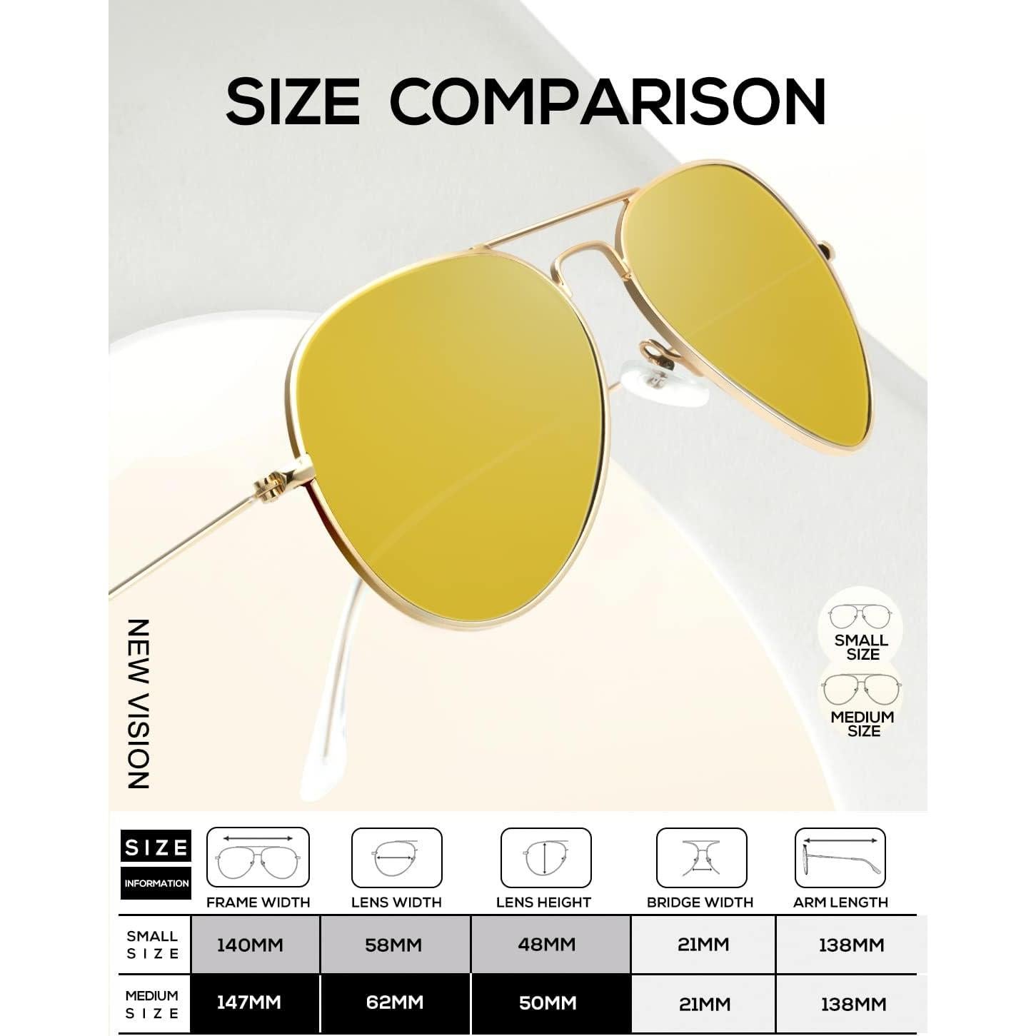 Gafas de Sol KALIYADI Aviador Polarizadas UV 58mm