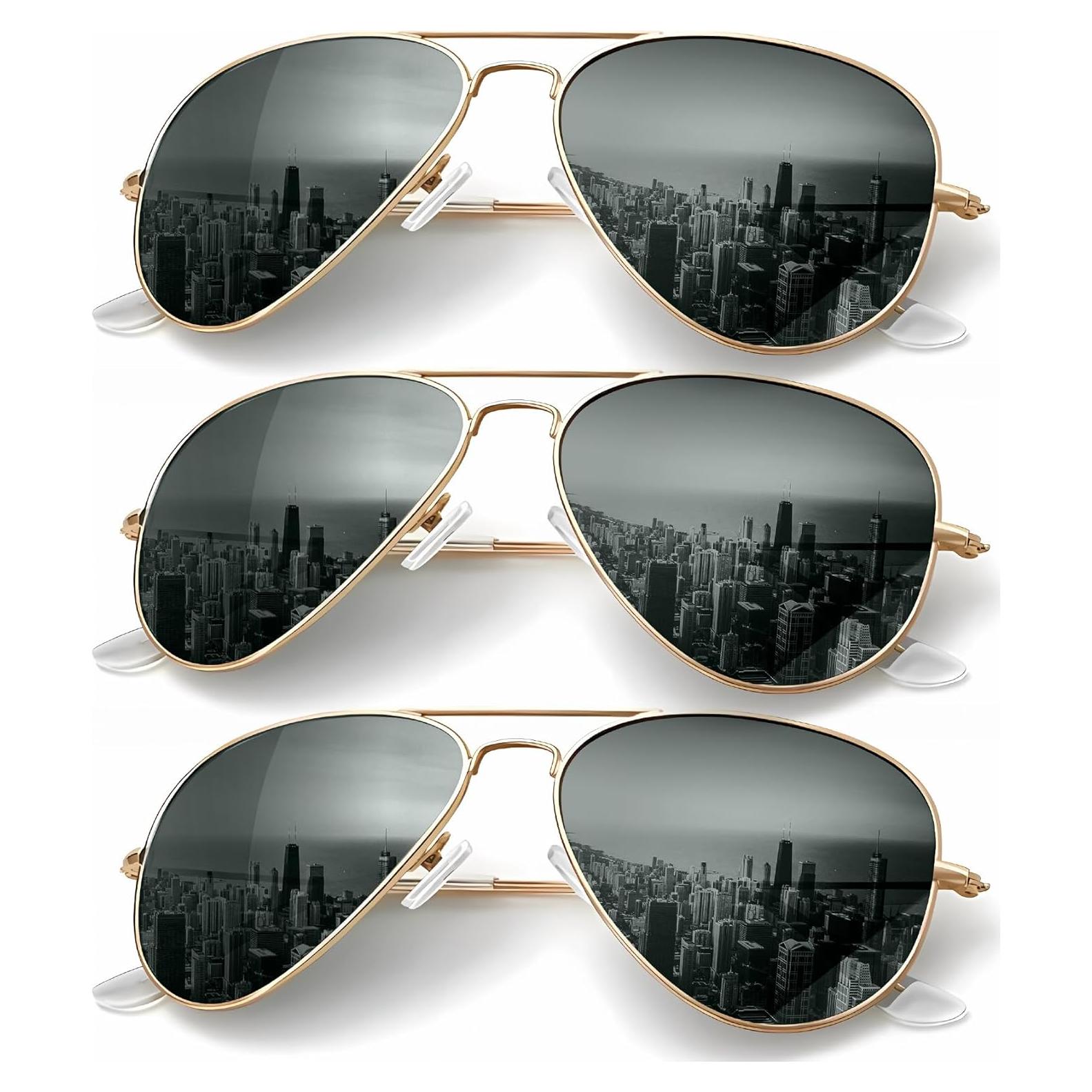 Gafas de Sol KALIYADI Aviador Polarizadas UV 3 Piezas