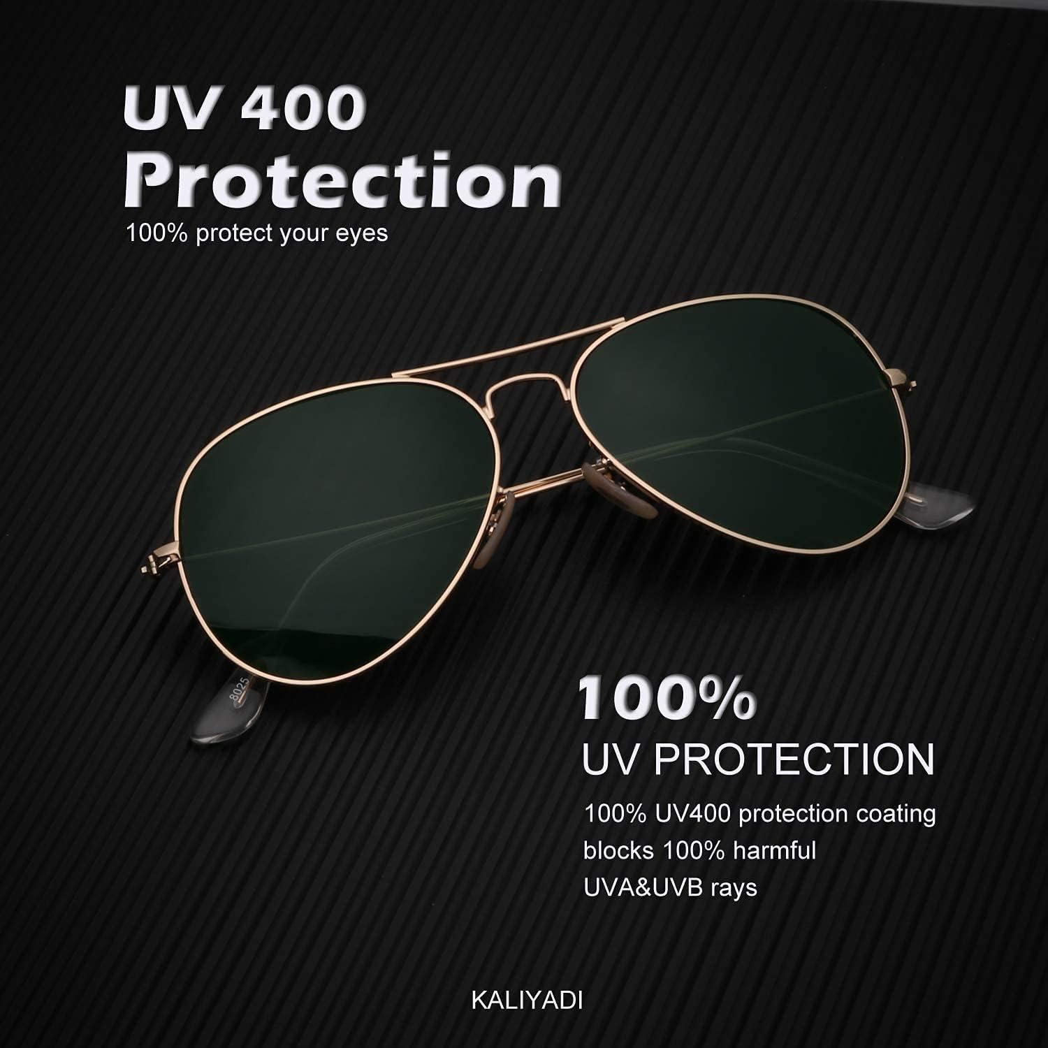 Gafas de Sol KALIYADI Aviador Polarizadas UV para Todos
