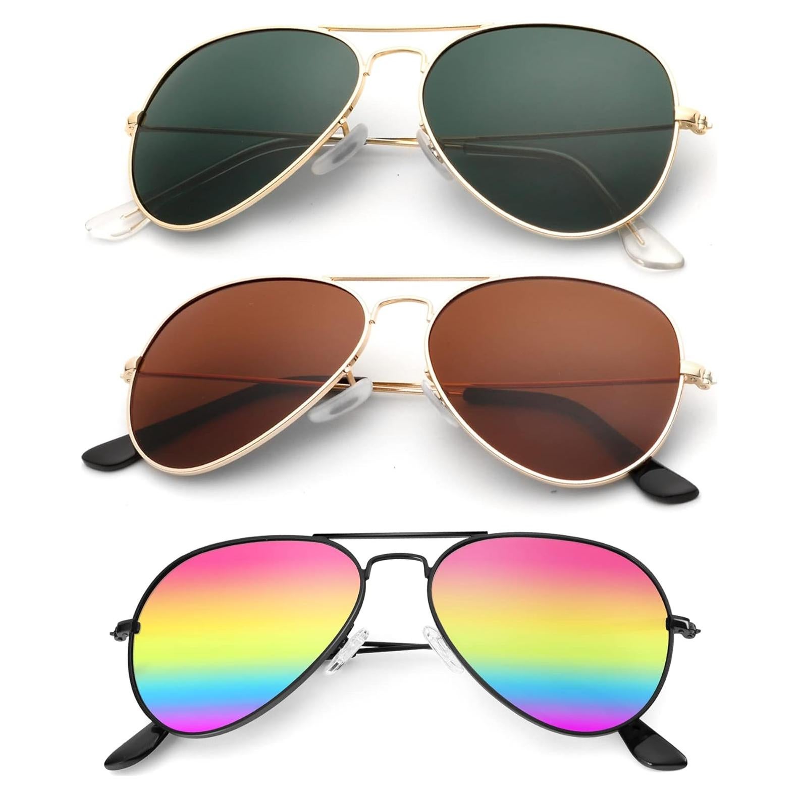 Gafas de Sol KALIYADI Aviador Polarizadas UV 3 Piezas