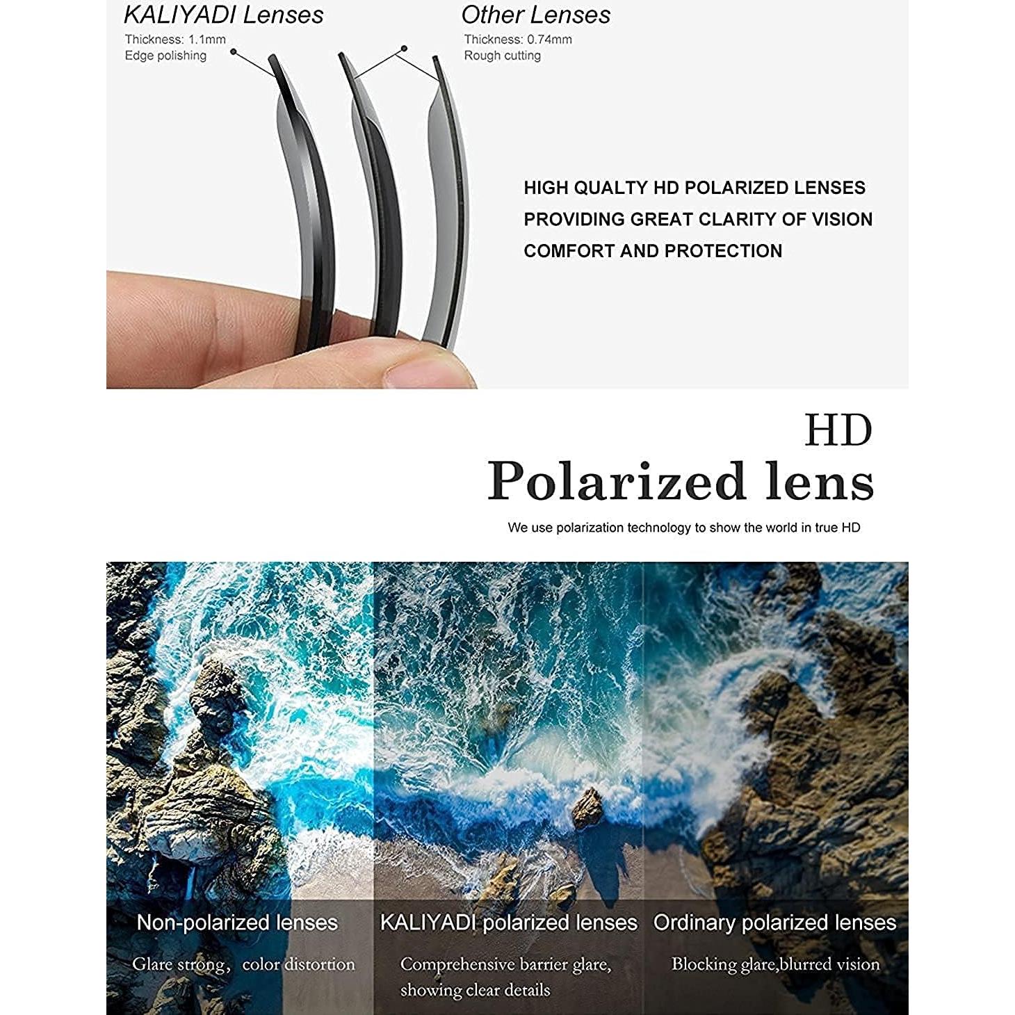 Gafas de Sol KALIYADI Aviador Polarizadas 3 Piezas UV