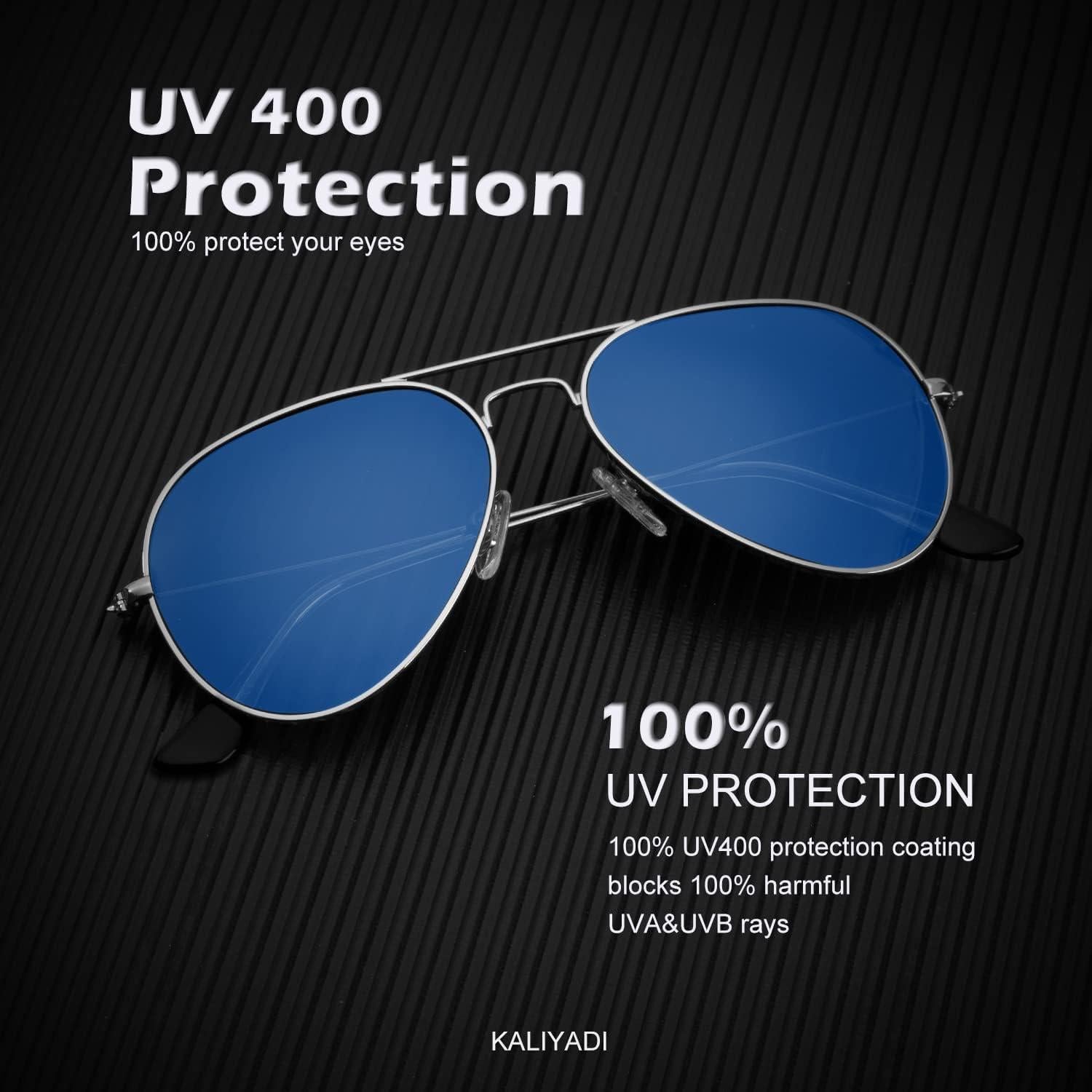 Gafas de Sol KALIYADI Aviador Polarizadas 3 Paquetes